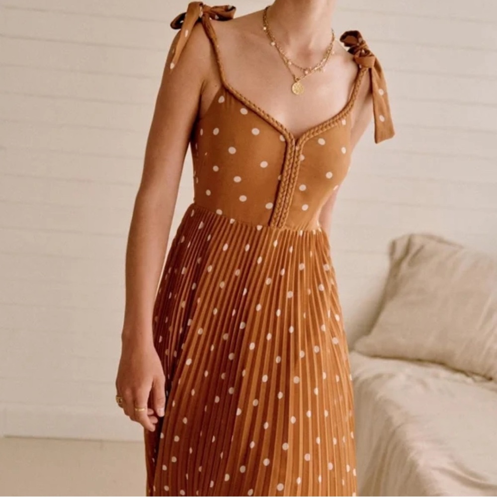 Sezane Nella Midi Dress sz 38